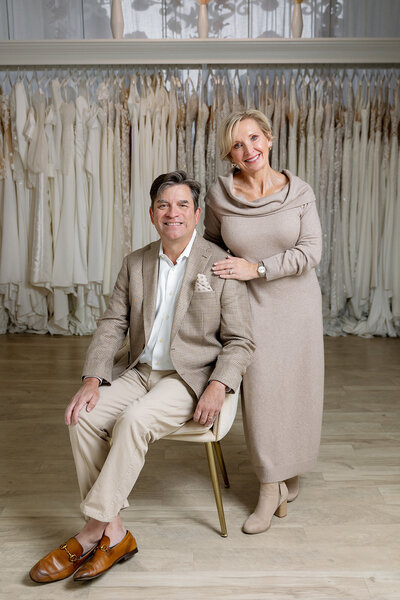 Love Curvy Bridal owners Allen and Kelly