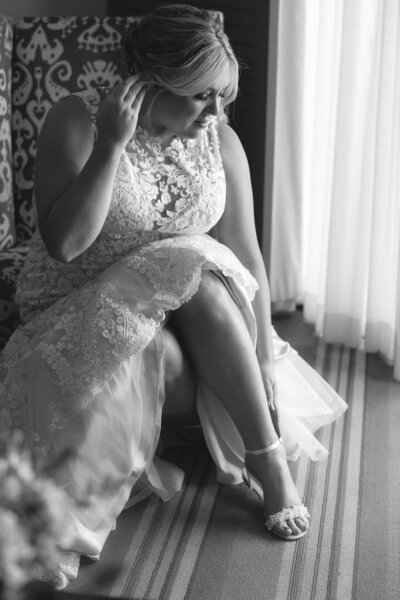 A Love Curvy bride in her wedding gown